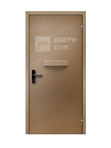 Глухая ДПМ-01 3-го типа противопожарная дверь однопольная с лотком