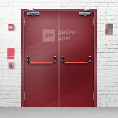 Противопожарная дверь с системой антипаника EIW-15 двупольная ДП-112